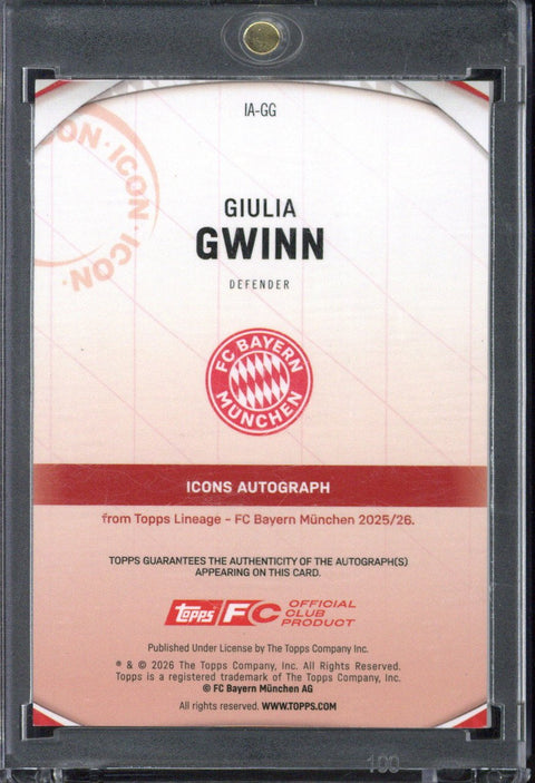 2025-26 Topps FC Bayern München Lineage Giulia Gwinn Autograph /34 #IA-GG