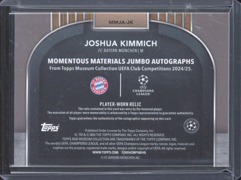 2024-25 Topps Museum Joshua Kimmich Autograph Patch /50