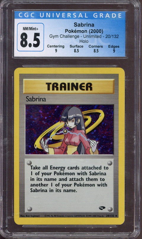 2000 Pokemon Gym Challenge Sabrina  #20 CGC 8.5 - EU