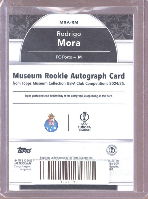 2024/25 Museum Collection UEFA Rookie Autograph #MRA-RM Rodrigo Mora Auto 06/50