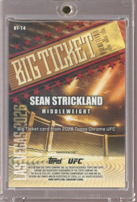 2026 Topps Chrome UFC Sean Strickland 1/1 #BT-14