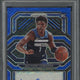 2020 Panini Prizm Anthony Edwards RC Penmanship Blue Wave Prizm Autograph #RPAEW PSA 9 Auto 9