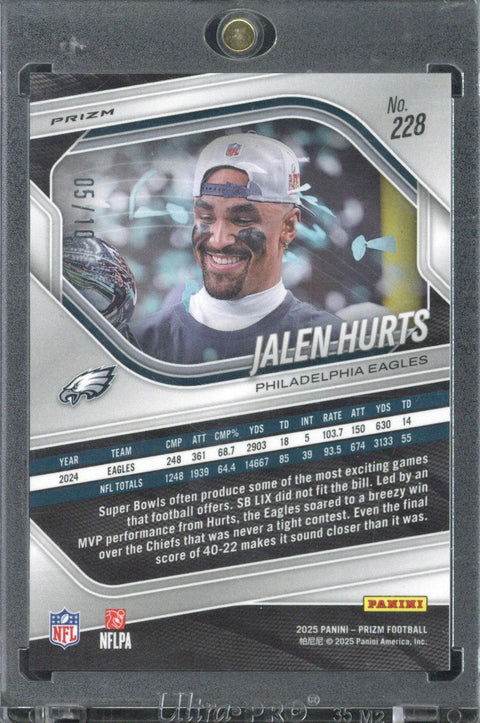 2025 Panini Prizm Jalen Hurts Gold Choice /10 #228