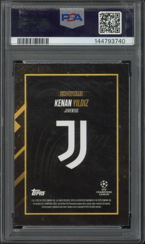 2024-25 Topps UCC Showtime Kenan Yildiz Gold Autograph 1/1 PSA 8 AUTO 8