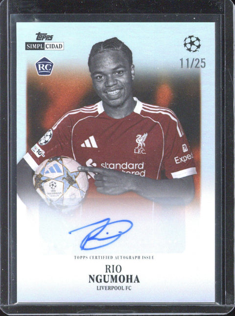 2025-26 Topps Simplicidad UCC Rio Ngumoha RC Autograph /25