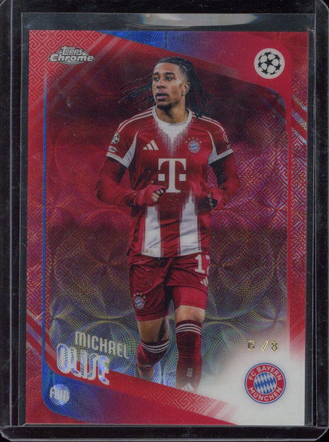 2025-26 Topps Chrome UCC Michael Olise /8 Hongbao Red #4