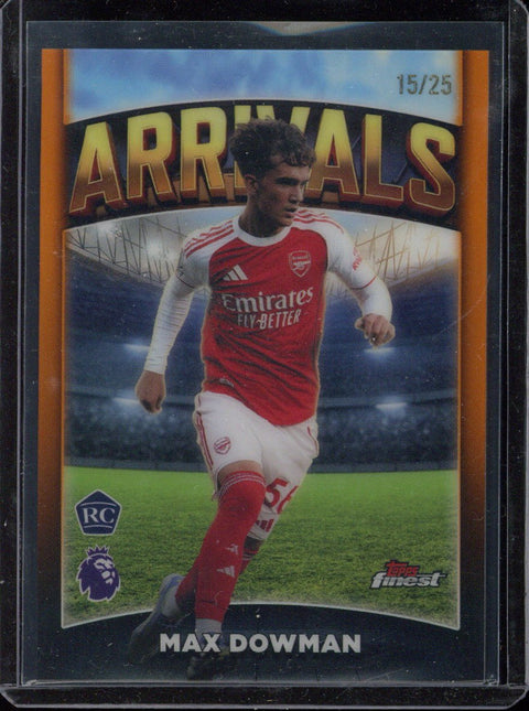 2025-26 Topps Finest Premier League Max Dowman RC Arrivals /25 #AV-6