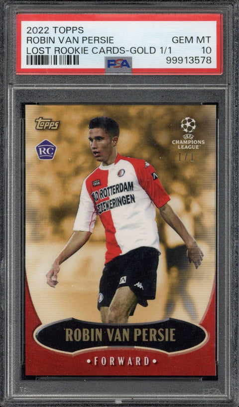 2022 Topps Robin van Persie RC Lost Rookie Gold 1/1 PSA 10