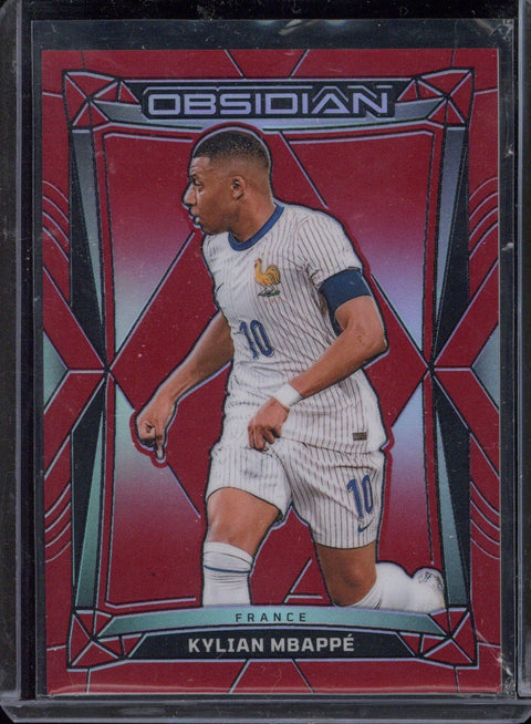 2024-25 Panini Obsidian Kylian Mbappe Red Flood /10 #92