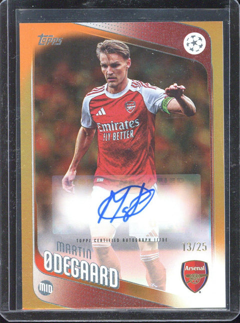 2025-26 Topps UCC Martin Odegaard Orange Foil Autograph /25 #BA-MO