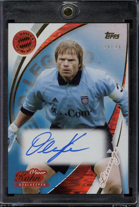 2025-26 Topps Lineage FC Bayern München Oliver Kahn Autograph /34 #LA-OK