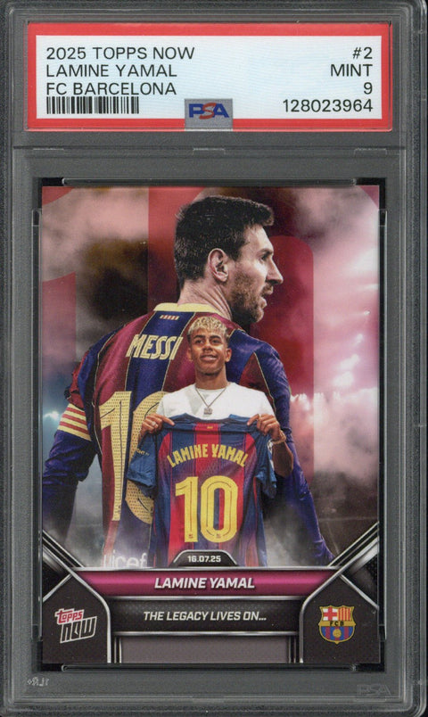 2025 Topps Now Lamine Yamal FC Barcelona #2 PSA 9