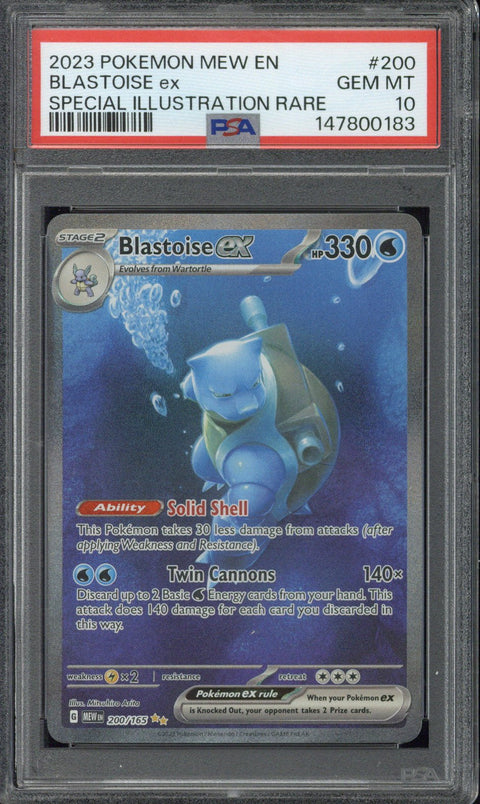 2023 Pokemon Mew EN Blastoise Ex Special Illustration Rare #200 PSA 10