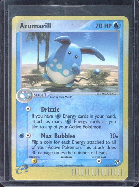 2003 Pokémon EX Sandstorm Azumarill Reverse Holo 30/100 - EU
