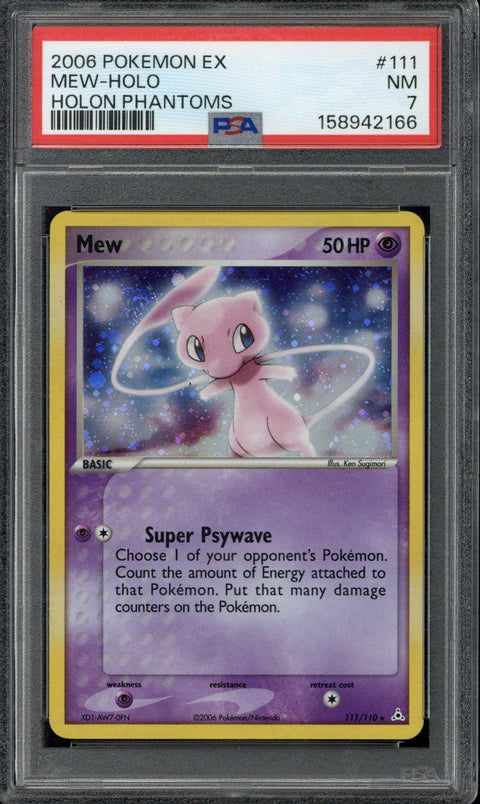 2006 Pokémon EX Holon Phantoms Mew Holo 111/110 PSA 7 - EU
