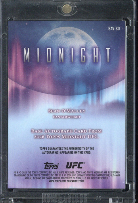 2026 Topps Midnight UFC Sean O'Malley Autograph /75 #BAV-SO