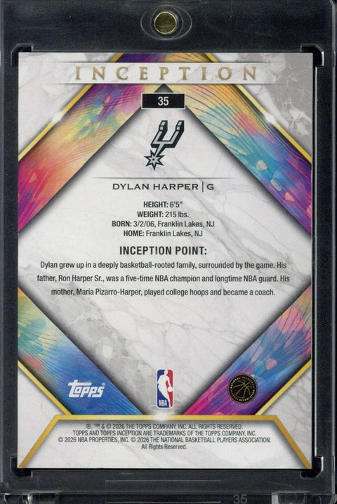 2025-26 Topps Inception Dylan Harper RC /5 #35
