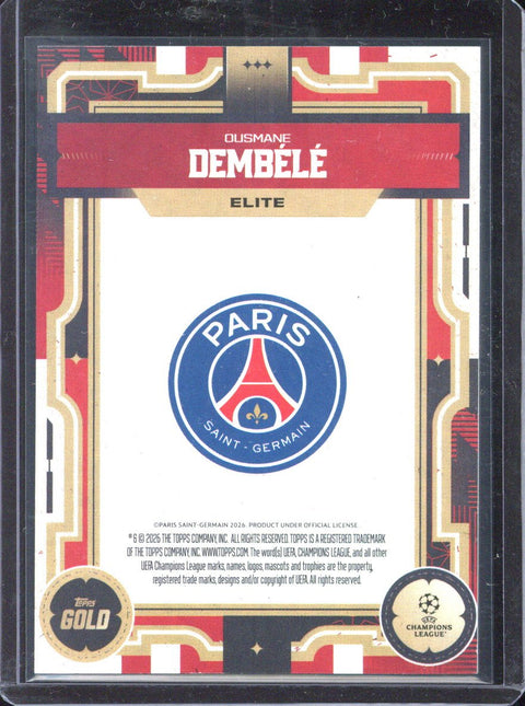 2025-26 Topps Gold UCC Ousmane Dembele Elite /5