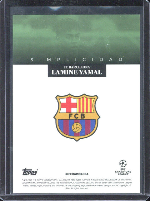 2024-25 Topps Simplicidad UCC Lamine Yamal /99