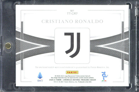 2020-21 Panini Chronicles National Treasures Cristiano Ronaldo Triple Relic /299 #TT-CR7