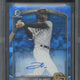 2025 Topps Bowman Chrome Sapphire Leo De Vries Blue Sapphire Autograph /199 #CPSLD BGS 8.5 AUTO 10