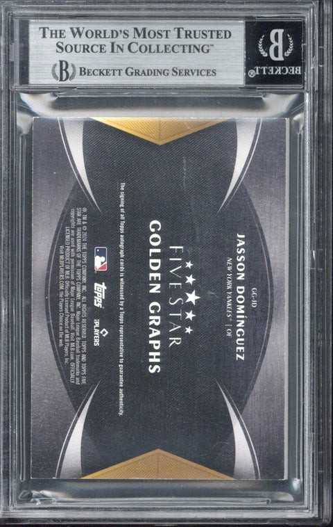 2024 Topps Five Star Jasson Dominguez Golden Graphs Autograph /15 #GGJD BGS 7.5