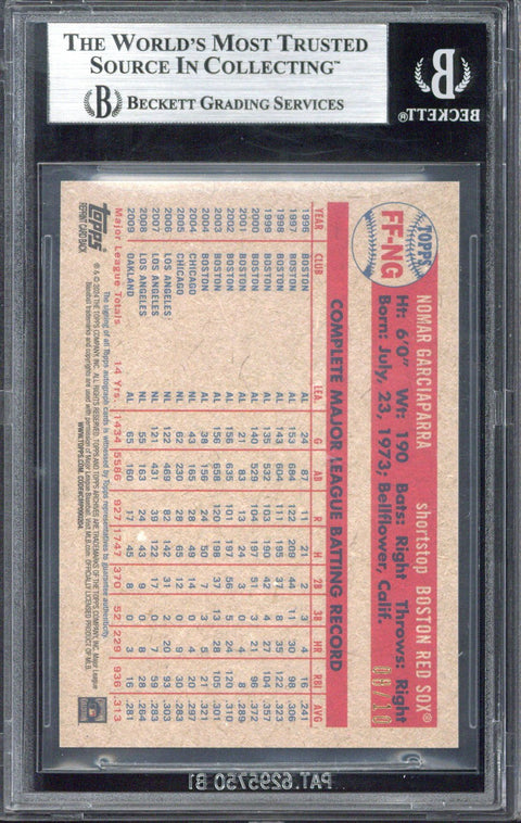 2024 Topps Archives Nomar Garciaparra Fan Favorites Premium Red Foilboard /10 #FFNG BGS 9