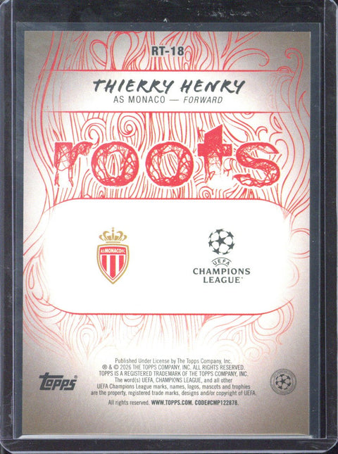 2025-26 Topps UCC Thierry Henry Roots /10 #RT-18