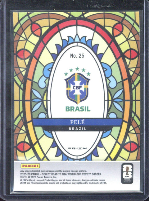 2025-26 Panini Select Road to FIFA World Cup Pele Stained Glass #25