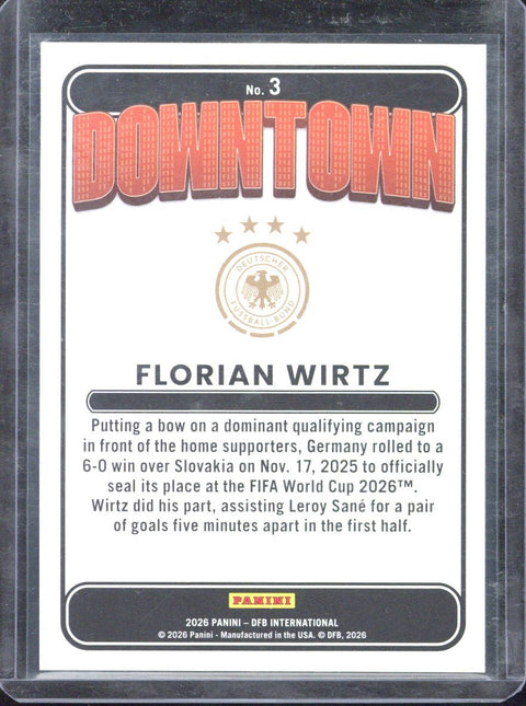 2026 Panini DFB International Florian Wirtz Downtown #3