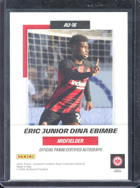 2023-24 Panini Eintracht Frankfurt Team Collection Eric Junior Dina Ebimbe Autograph 1/1 #AU-16