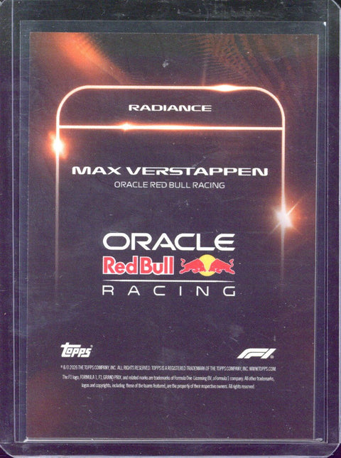 2026 Topps Lights Out F1 Max Verstappen Radiance /25