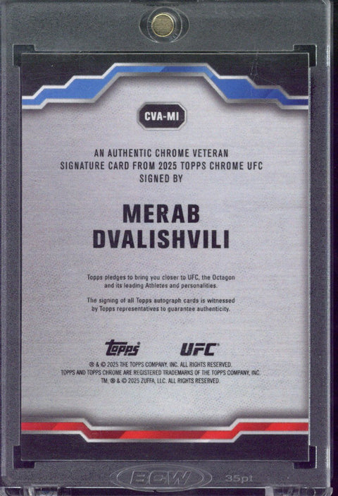 2025 Topps Chrome UFC Merab Dvalishvili Gold Refractor Autograph /50 #CVA-MI
