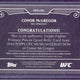 2016 Topps UFC Museum Conor McGregor Primary Pieces Quad Relic /99 #PPQ-CMC