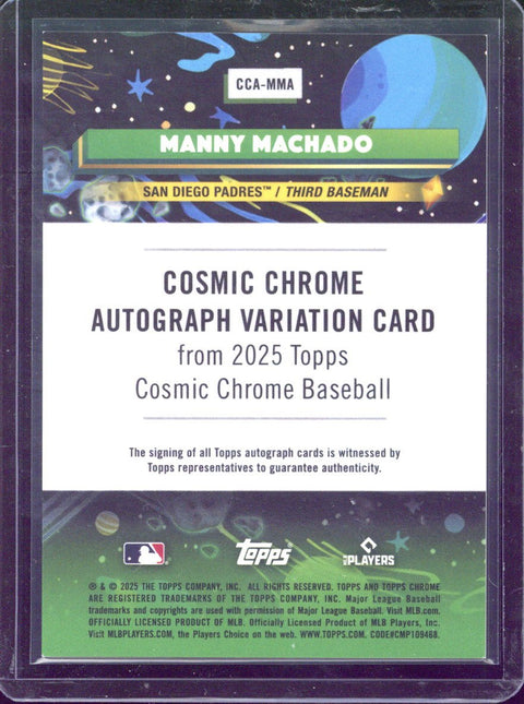 2025 Topps Cosmic Chrome Manny Machado Autograph /75 #CCA-MMA