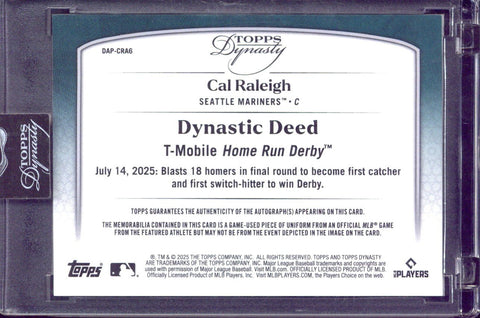 2025 Topps Dynasty Baseball Cal Raleigh Autograph Patch /10 #DAP-CRA6