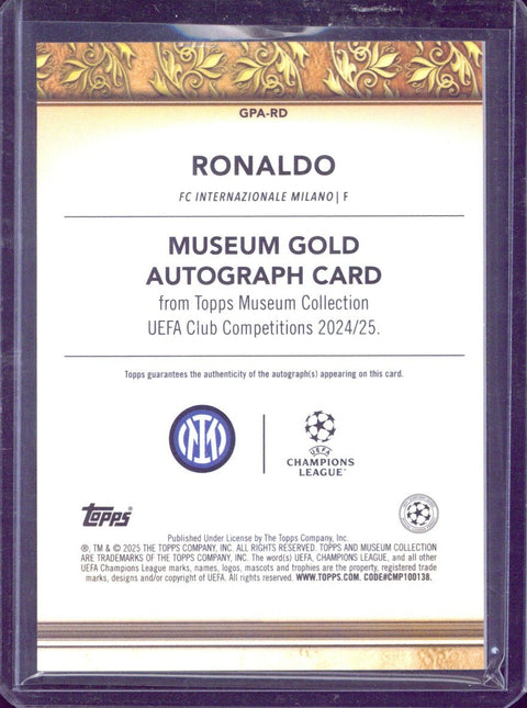 2024-25 Topps Museum UCC Ronaldo Gold Autograph /7 #GPA-RD