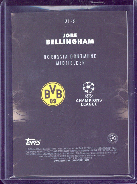 2025-26 Topps Inception UCC Jobe Bellingham RC Dark Flow #DF-8