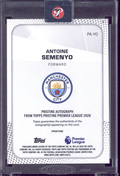 2025-26 Topps Pristine Premier League Antoine Semenyo Autograph #PA-YO