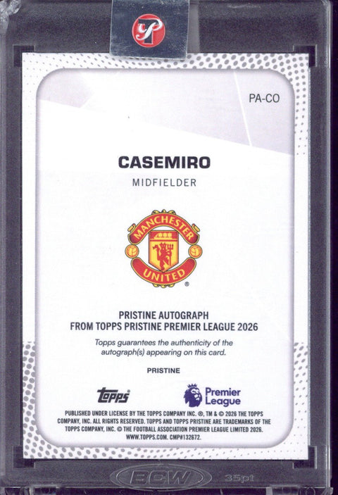 2025-26 Topps Pristine Premier League Casemiro Autograph /99 #PA-CO