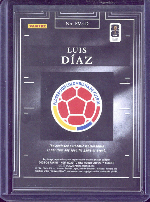 2025-26 Panini Select Road to FIFA World Cup Luis Diaz Relic /70 #PM-LD