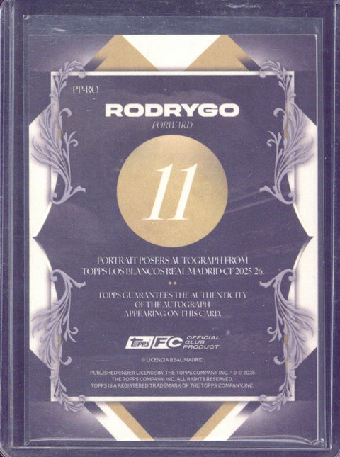 2025-26 Topps Los blancos Rodrygo Autograph #PP-RO