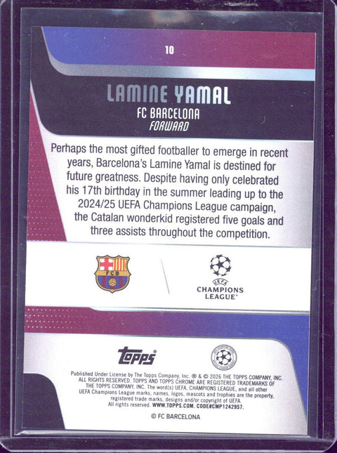 2025-26 Topps Chrome UCC Lamine Yamal Logofractor /75 #10