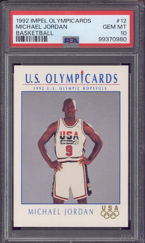 1992 Impel Olympicards Michael Jordan Basketball #12 PSA 10
