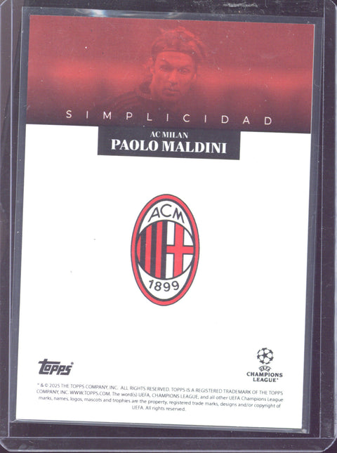 2025 Topps Simplicidad UCC Paolo Maldini /10