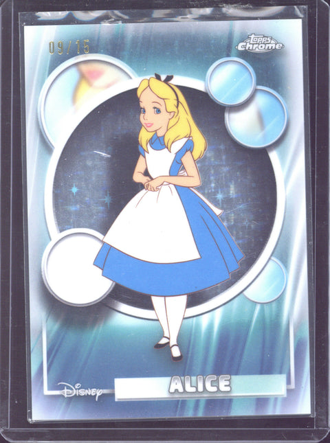 2026 Topps Chrome Disney Alice When You Wish Upon A Star Refractor /15 #75