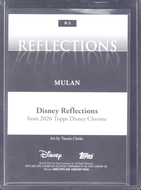 2026 Topps Chrome Disney  Mulan Reflections #R-3