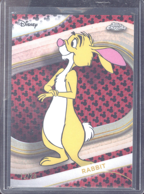 2025 Topps Chrome Disney Rabbit Mickey Mouse Red & Black Refractor /28 #145