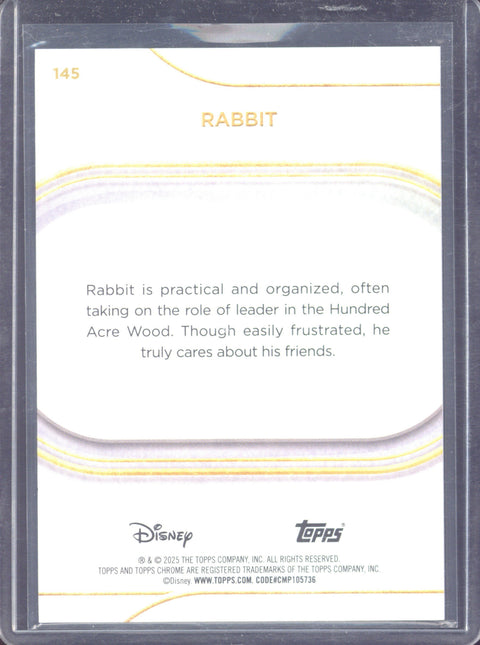 2025 Topps Chrome Disney Rabbit Mickey Mouse Red & Black Refractor /28 #145