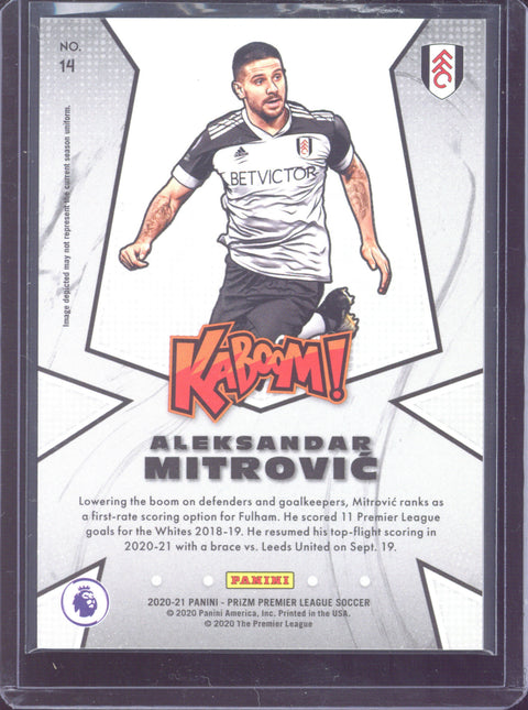 2020-21 Panini Prizm Premier League Aleksandar Mitrovic KABOOM! #14